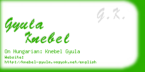 gyula knebel business card